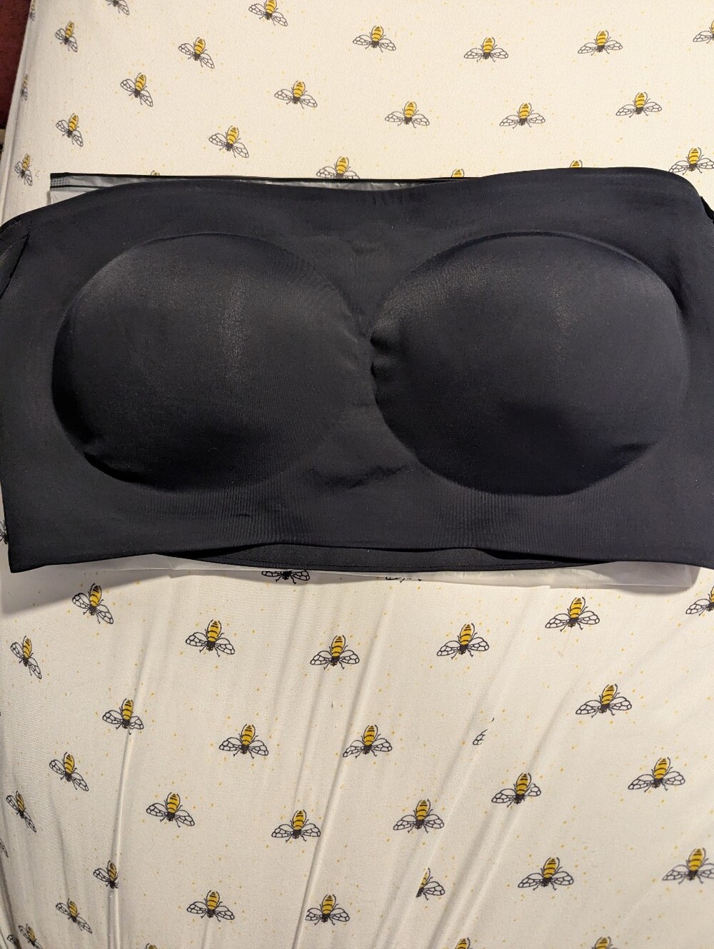 Seamless Strapless Bandeau Bra - Black